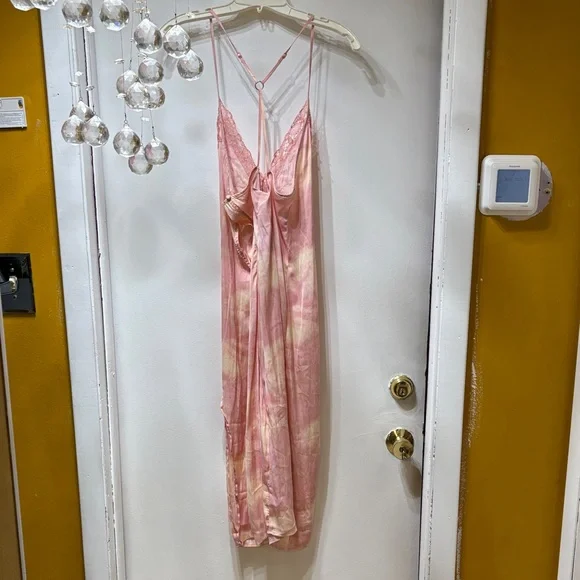 Free People Pink and Cream Chemise - Picture 3 of 4